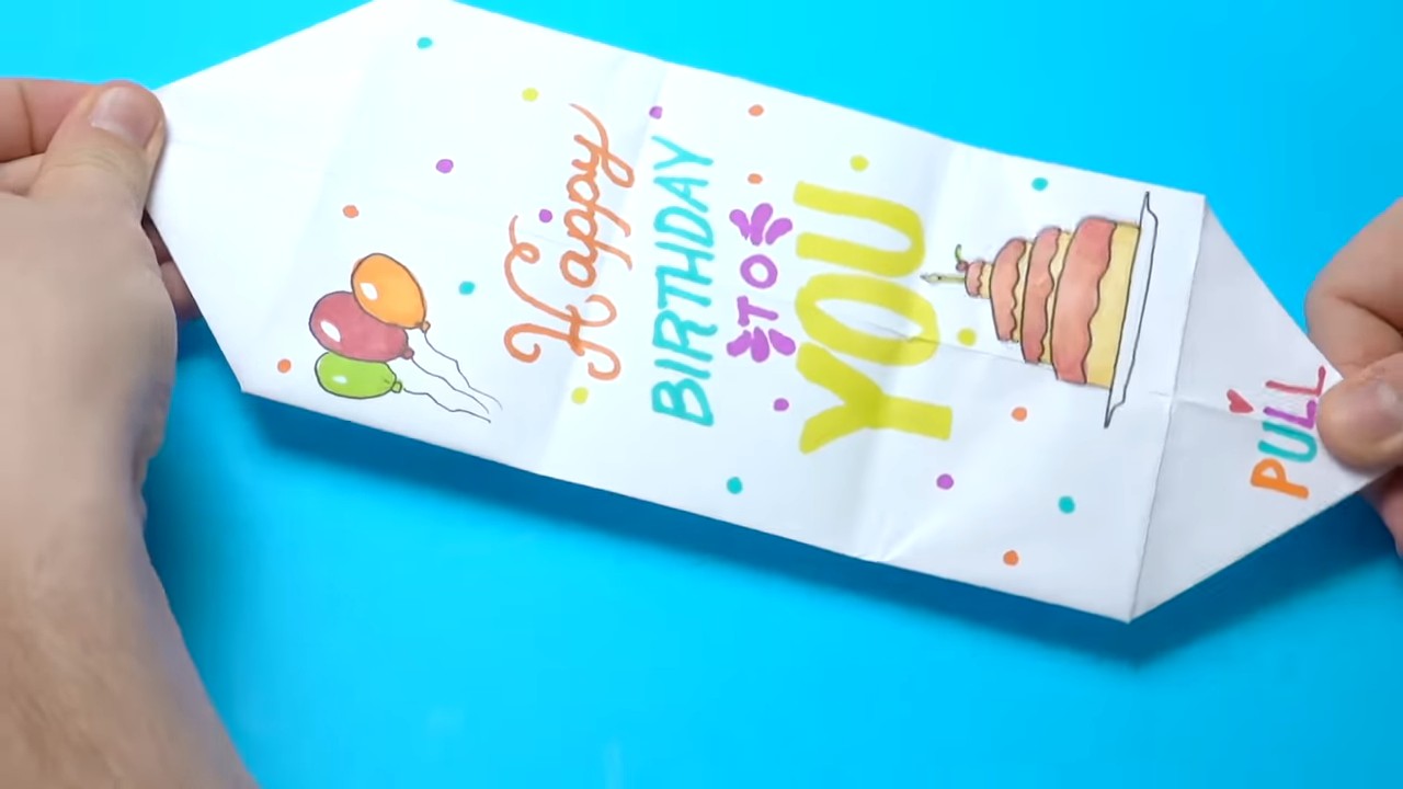 Необычная открытка на день рождения