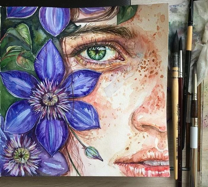 150 красивых рисунков красками
