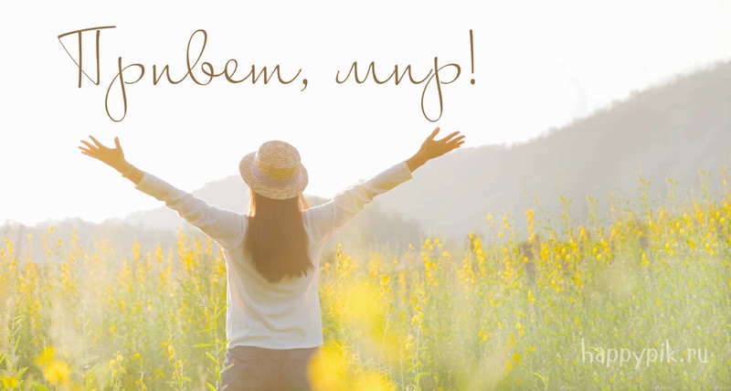 Привет, приветик! 190 красивых открыток с надписями