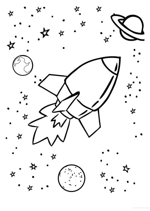160 раскрасок на тему космоса и планет для детей